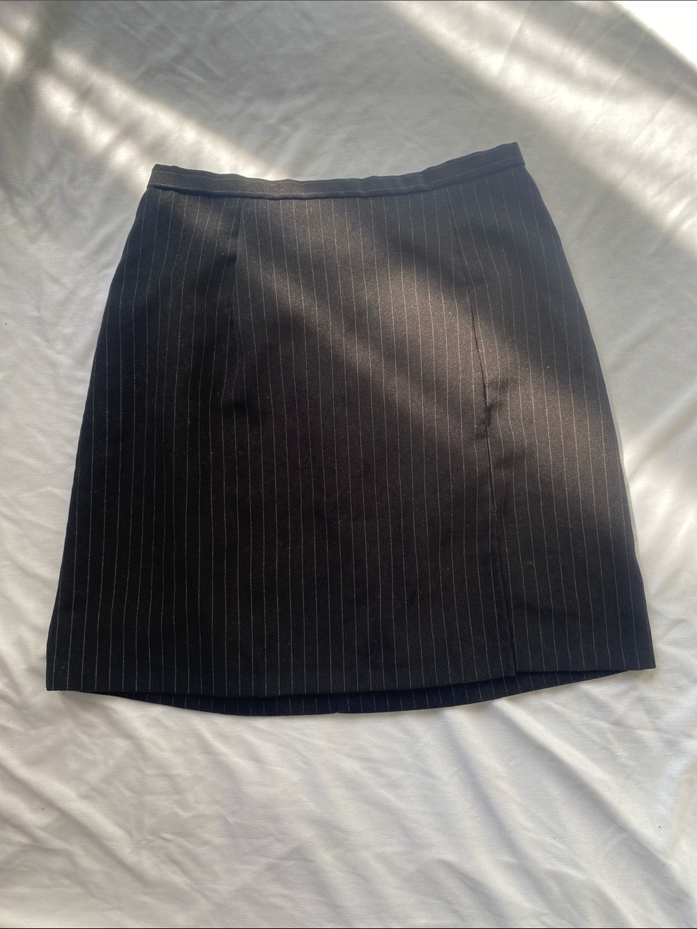 Garage Black Pinstripe Mini Skirt